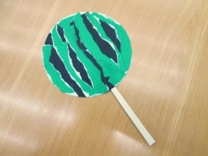 スイカのうちわ1.JPG